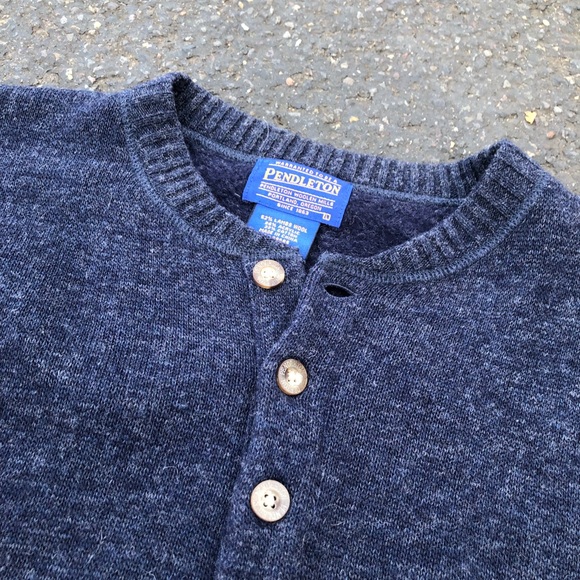 Pendleton wool blend quarter button sweater - Picture 2 of 4